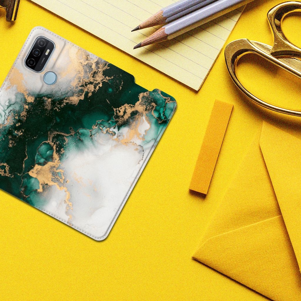 Standcase voor OPPO A53 | A53s Marmer Groen - B2C Telecom