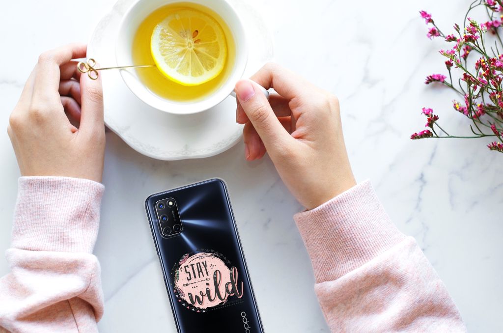 OPPO A52 | A72 Telefoonhoesje met Naam Boho Stay Wild B2C Telecom