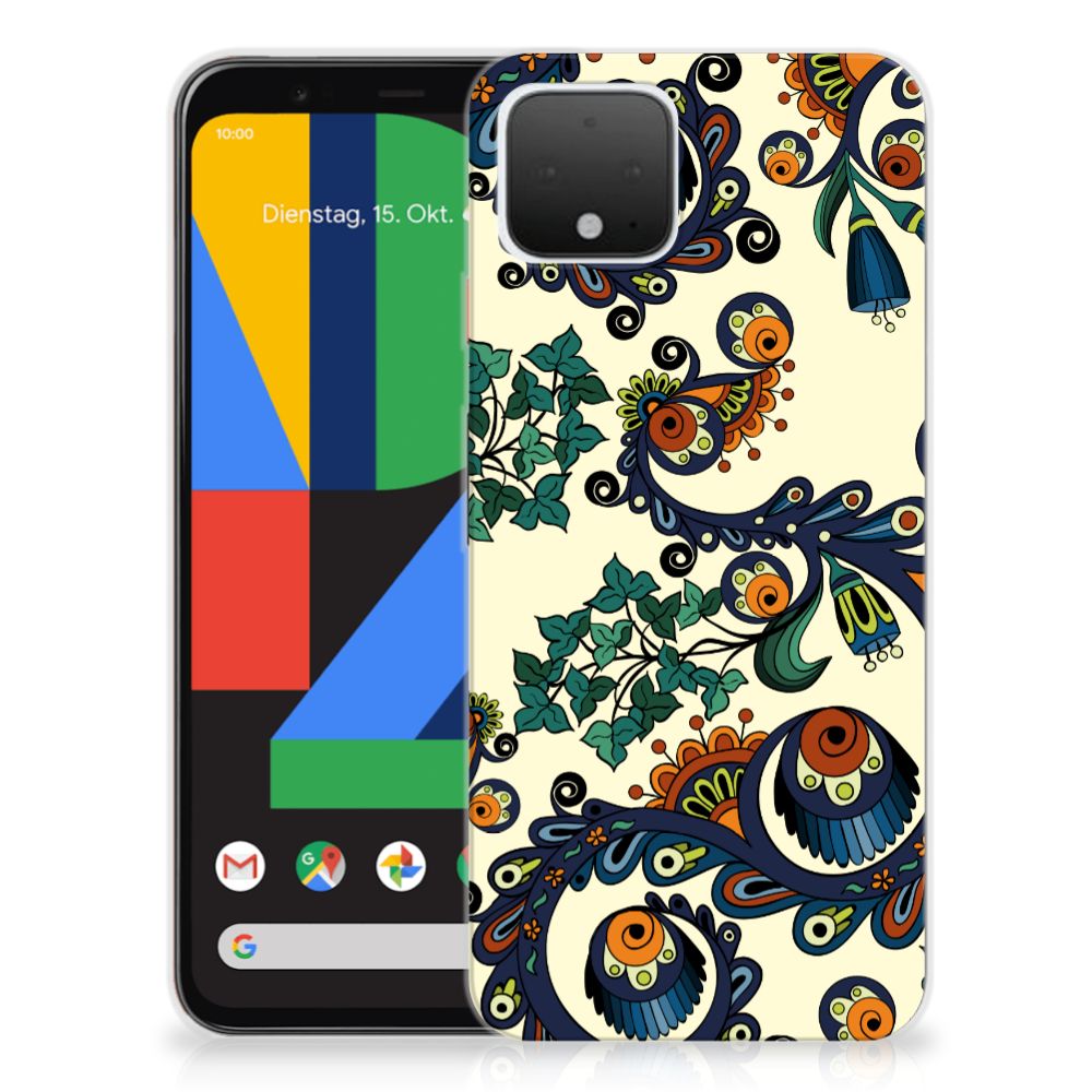 Siliconen Hoesje Google Pixel 4 Barok Flower