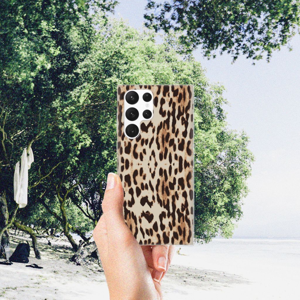 Samsung Galaxy S22 Ultra TPU Hoesje Leopard