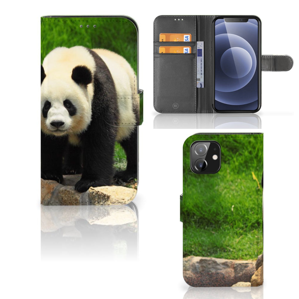 iPhone 12 | 12 Pro (6.1") Telefoonhoesje met Pasjes Panda