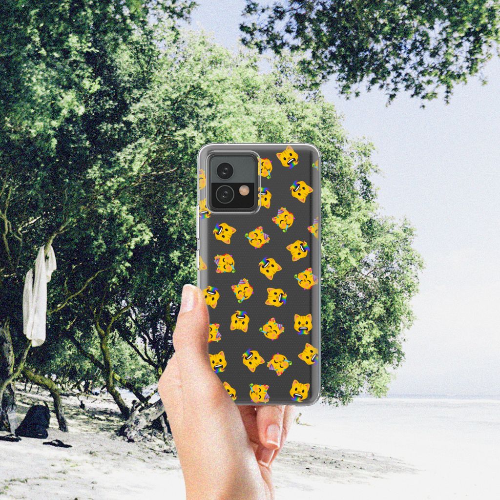 TPU bumper voor Motorola Moto G72 Katten Emojis B2C Telecom