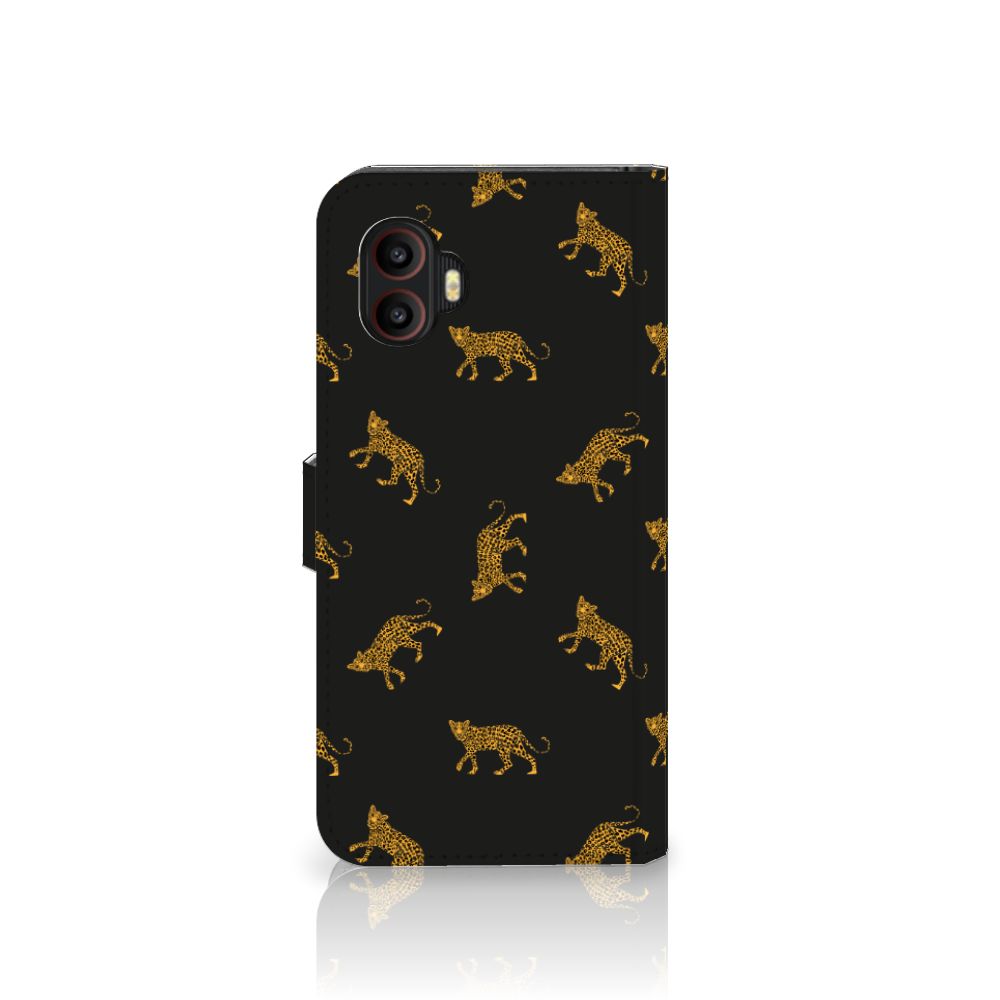 Telefoonhoesje met Pasjes voor Samsung Galaxy Xcover 6 Pro Leopards