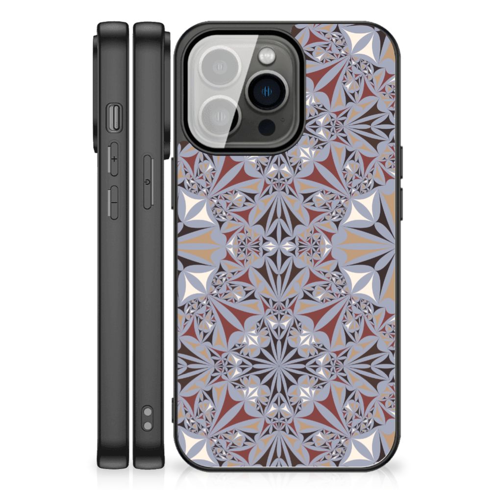 iPhone 13 Pro Max Marmeren Print Telefoonhoesje Flower Tiles B2C Telecom