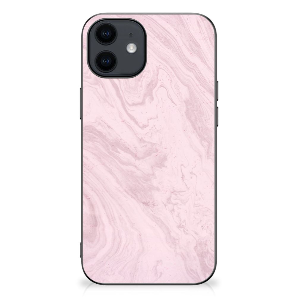 iPhone 12 Pro | 12 (6.1") Gripcase Marble Pink - Origineel Cadeau Vriendin