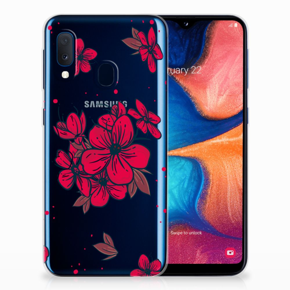 Samsung Galaxy A20e TPU Case Blossom Red