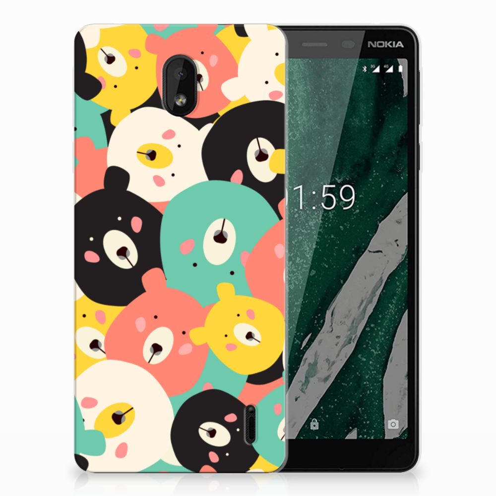 Nokia 1 Plus Telefoonhoesje met Naam Bears