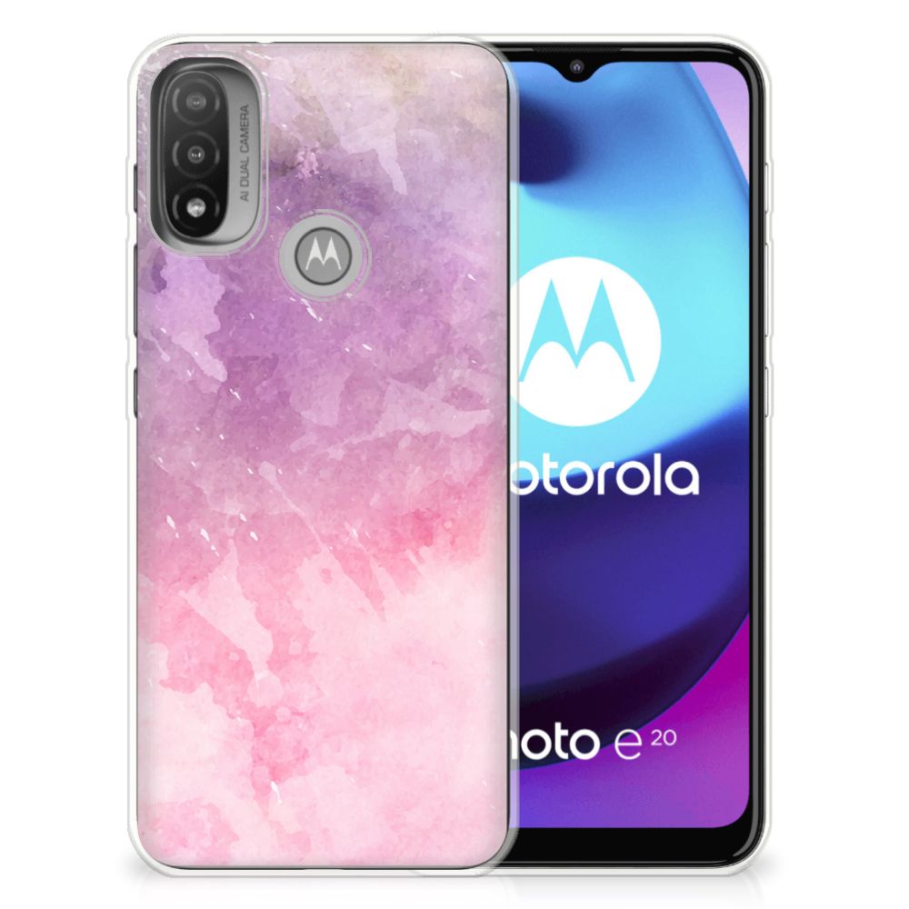 Hoesje maken Motorola Moto E20 | E40 Pink Purple Paint