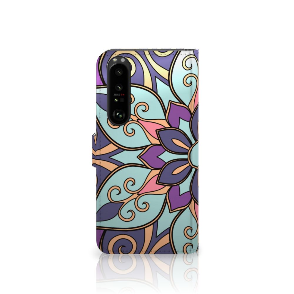 Sony Xperia 1 III Hoesje Purple Flower