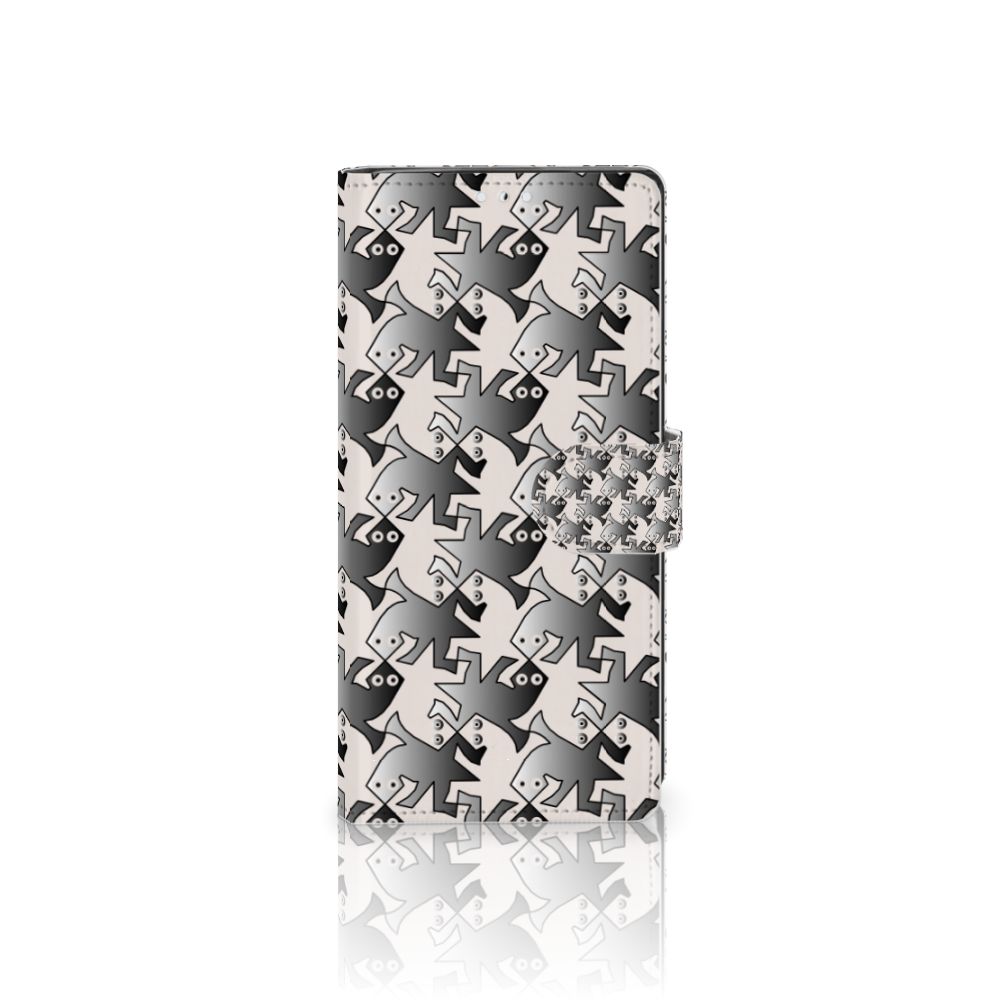 Samsung Galaxy Note 10 Telefoonhoesje met Pasjes Salamander Grey