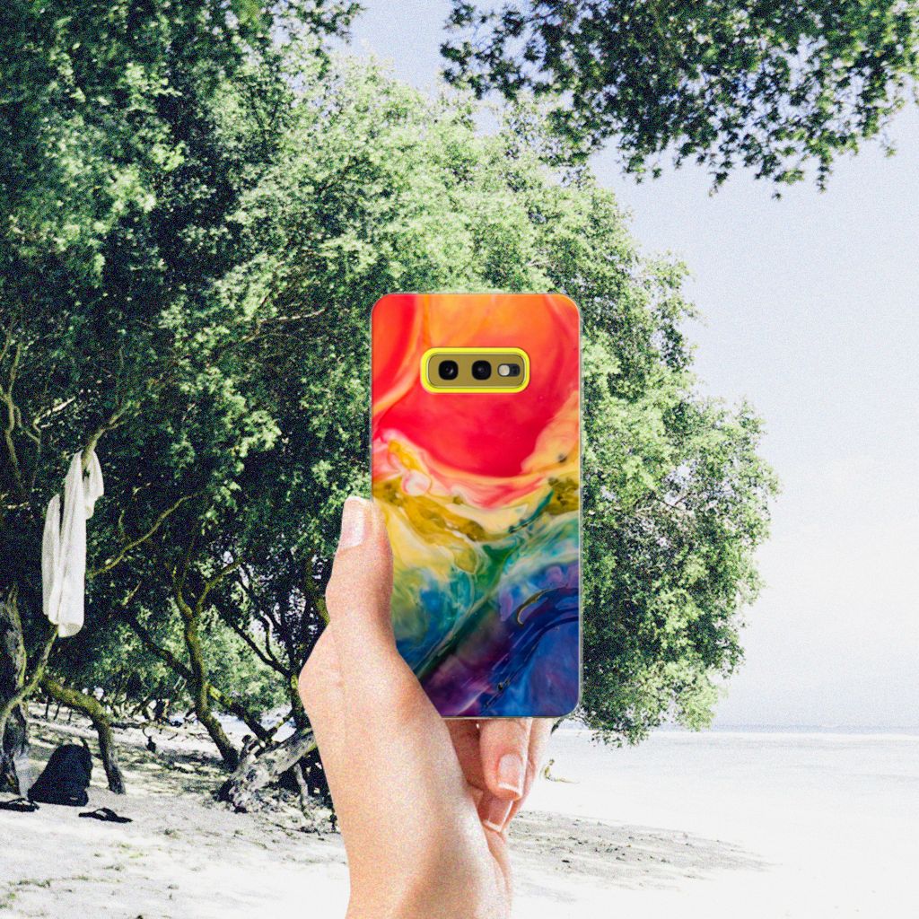 Hoesje maken Samsung Galaxy S10e Watercolor Dark