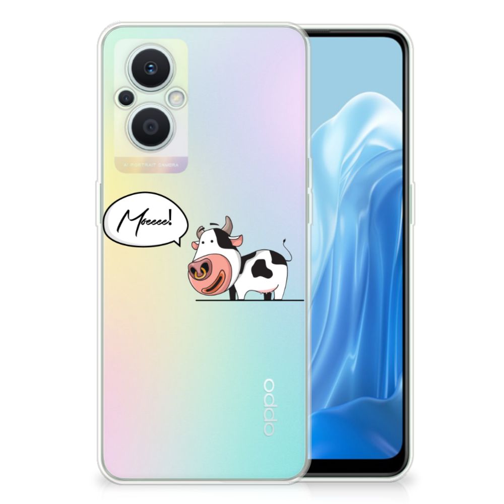 OPPO Reno8 Lite Telefoonhoesje met Naam Cow B2C Telecom