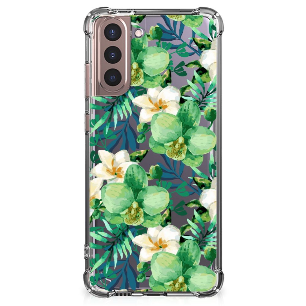 Samsung Galaxy S21 Plus Case Orchidee Groen B2C Telecom