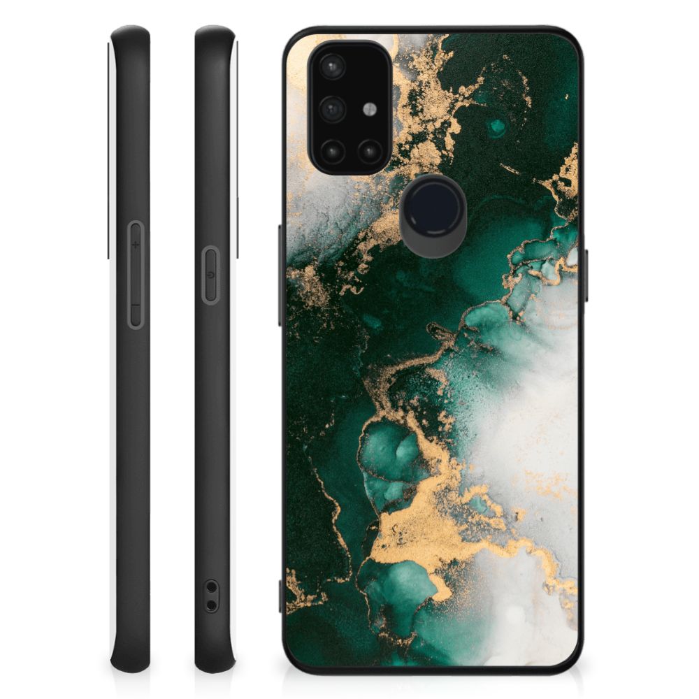 Marmeren Print Telefoonhoesje voor OnePlus Nord N10 5G Marmer Groen