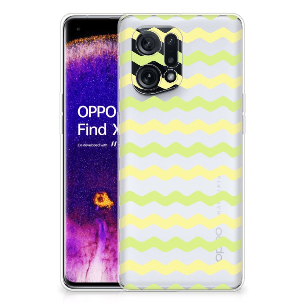 OPPO Find X5 TPU bumper Waves Yellow B2C Telecom