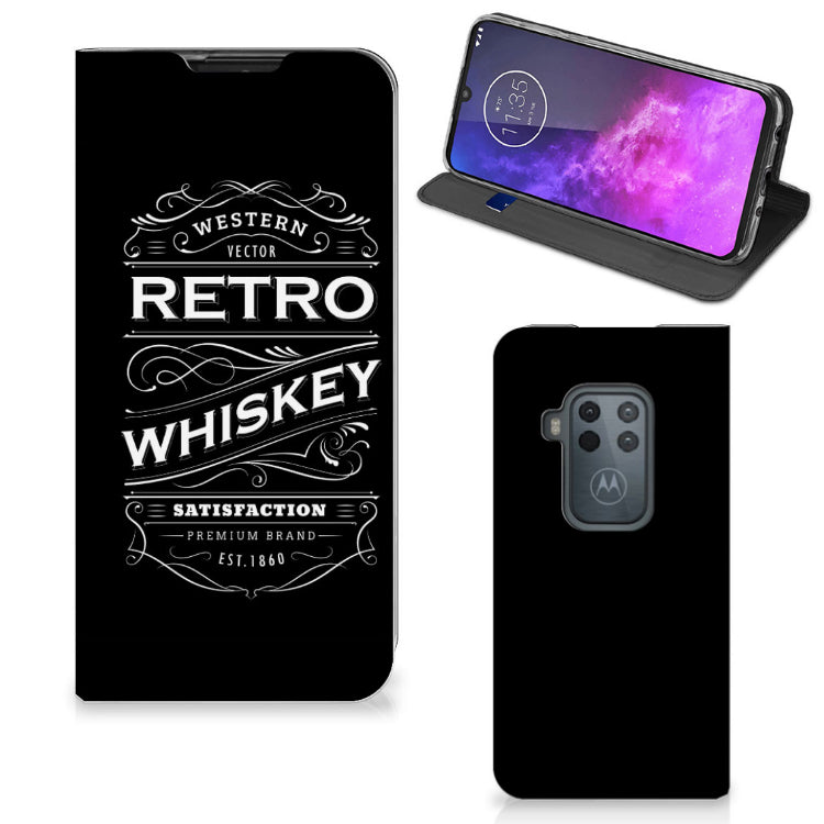 Motorola One Zoom Flip Style Cover Whiskey