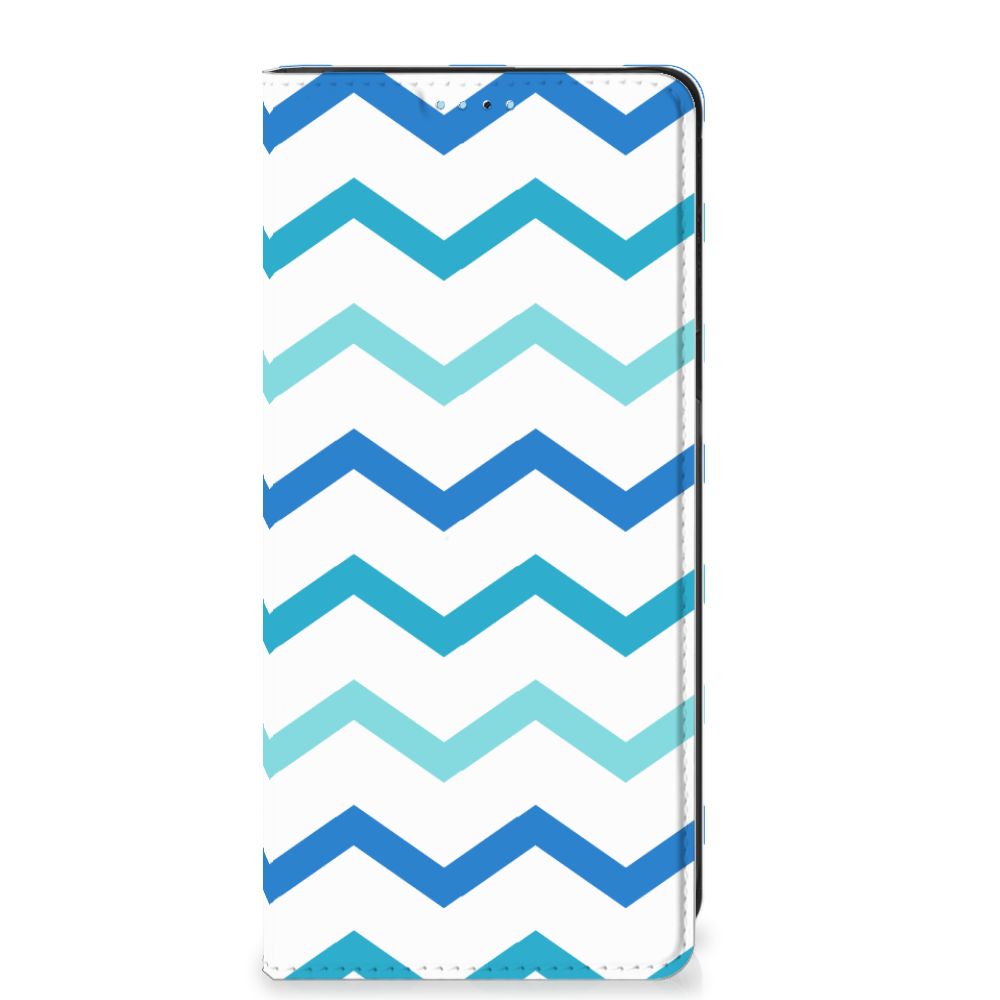 Xiaomi Redmi Note 11/11S Hoesje met Magneet Zigzag Blauw