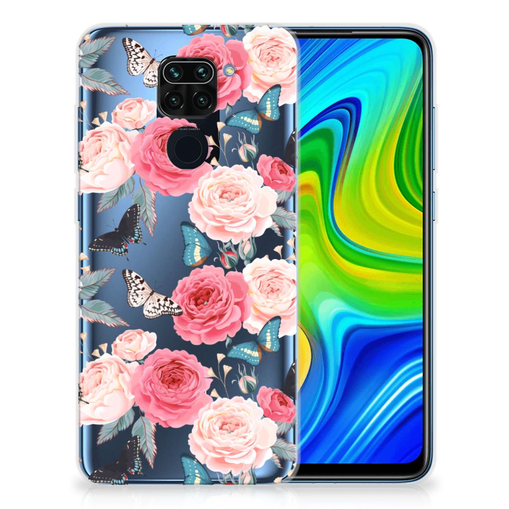 Xiaomi Redmi Note9 TPU Case Butterfly Roses