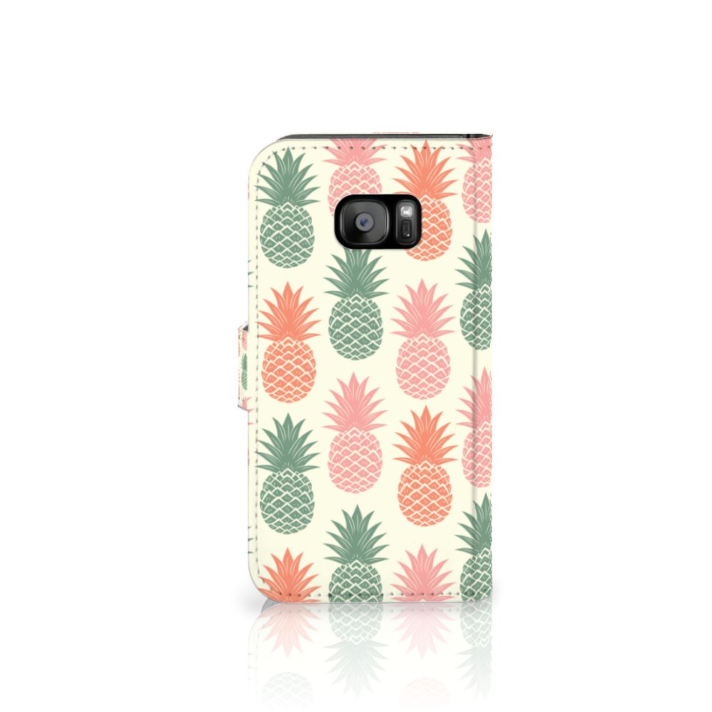 Samsung Galaxy S7 Edge Book Cover Ananas