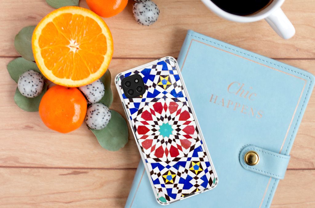 Samsung Galaxy A22 5G Anti-Shock Hoesje Mozaïek B2C Telecom