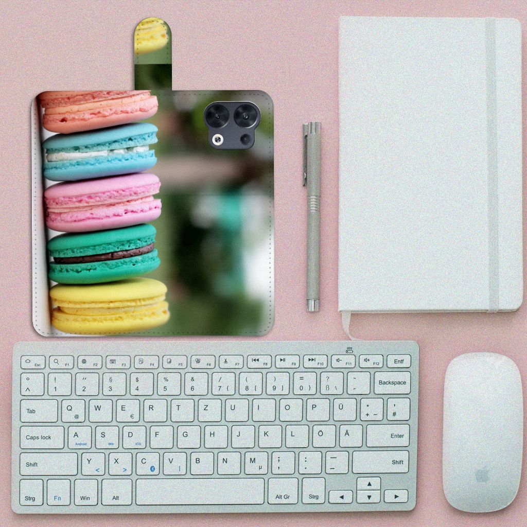 OPPO Reno8 Book Cover Macarons