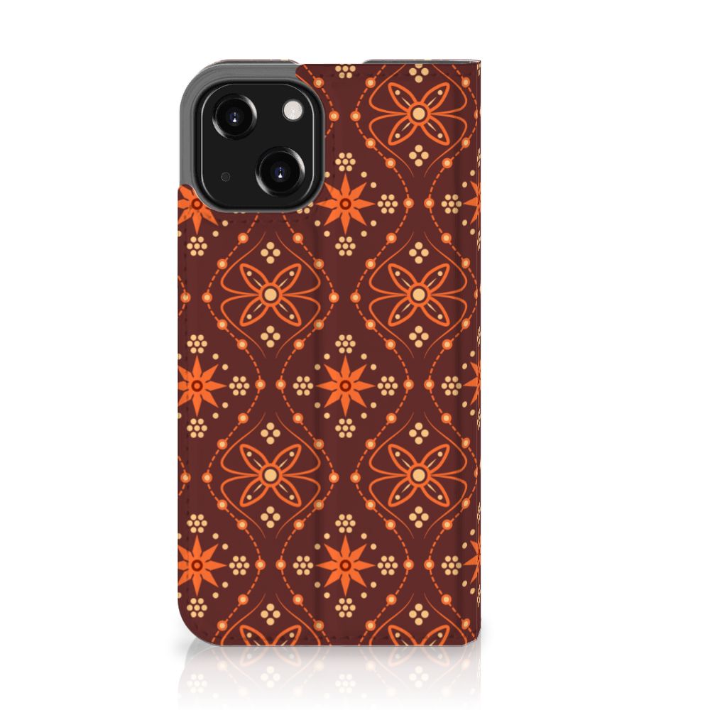 iPhone 13 Mini Hoesje met Magneet Batik Brown - B2C Telecom