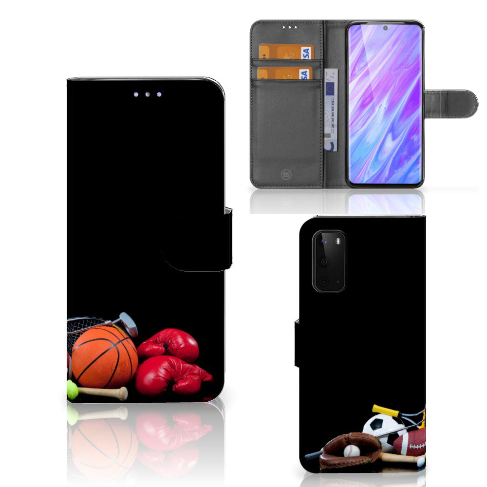 Samsung Galaxy S20 Wallet Case met Pasjes Sports met sportafbeeldingen en opbergruimte voor pasjes