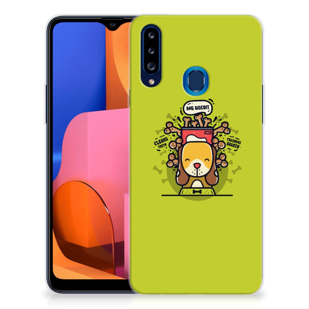 Samsung Galaxy A20s Telefoonhoesje met Naam Doggy Biscuit B2C Telecom