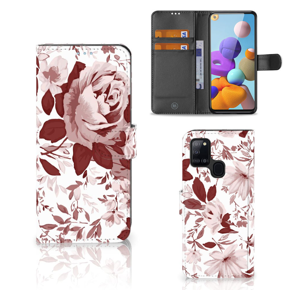 Hoesje Samsung Galaxy A21s Watercolor Flowers