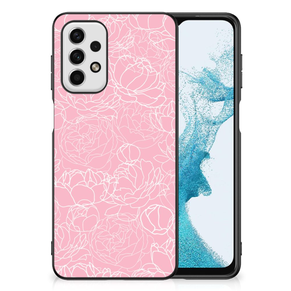 Samsung Galaxy A23 Bloemen Hoesje White Flowers B2C Telecom