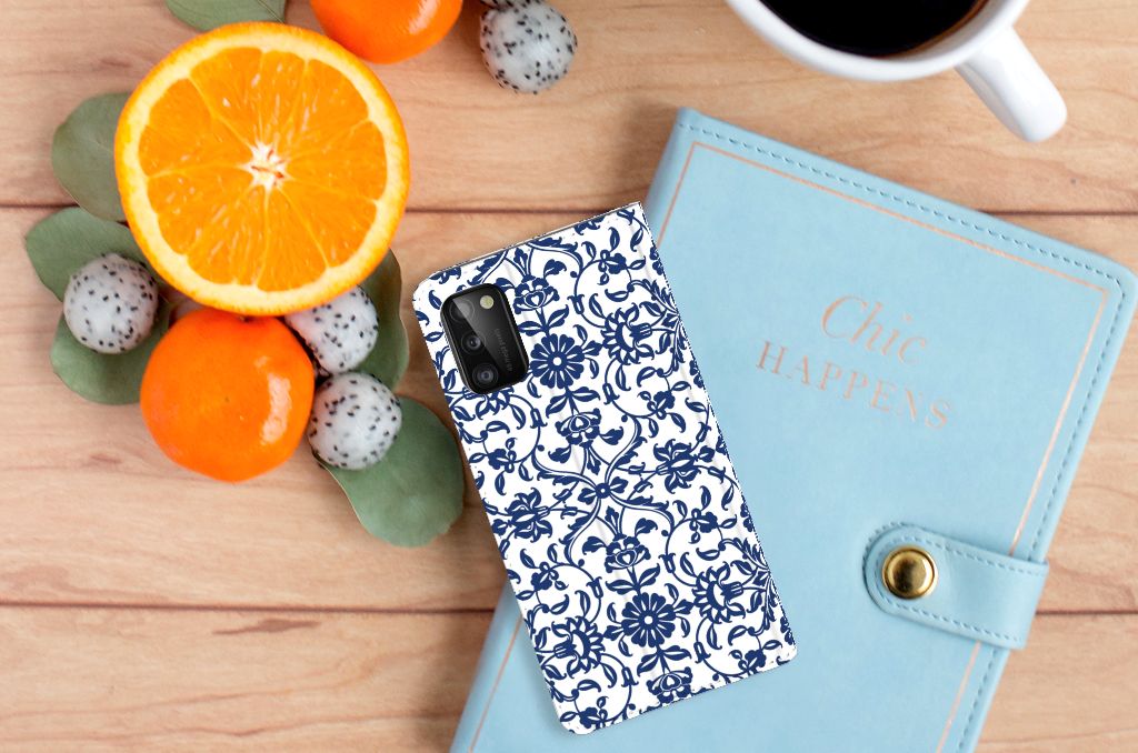 Samsung Galaxy A41 Smart Cover Flower Blue - B2C Telecom