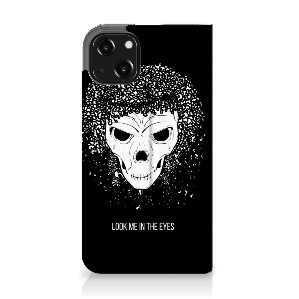 Mobiel BookCase iPhone 13 Skull Hair