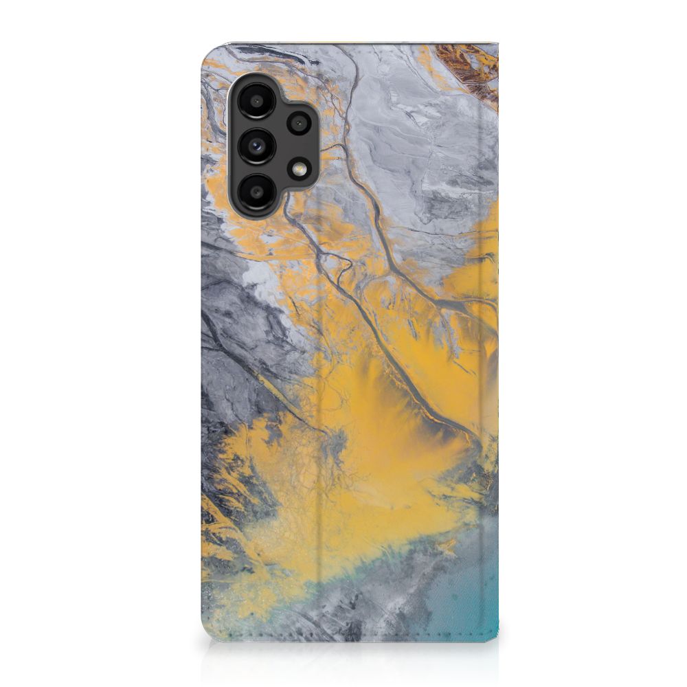 Samsung Galaxy A13 (4G) Standcase Marble Blue Gold - B2C Telecom