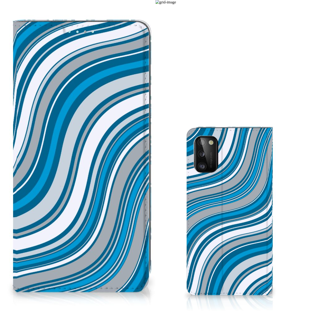 Samsung Galaxy A41 Hoesje met Magneet Waves Blue - B2C Telecom