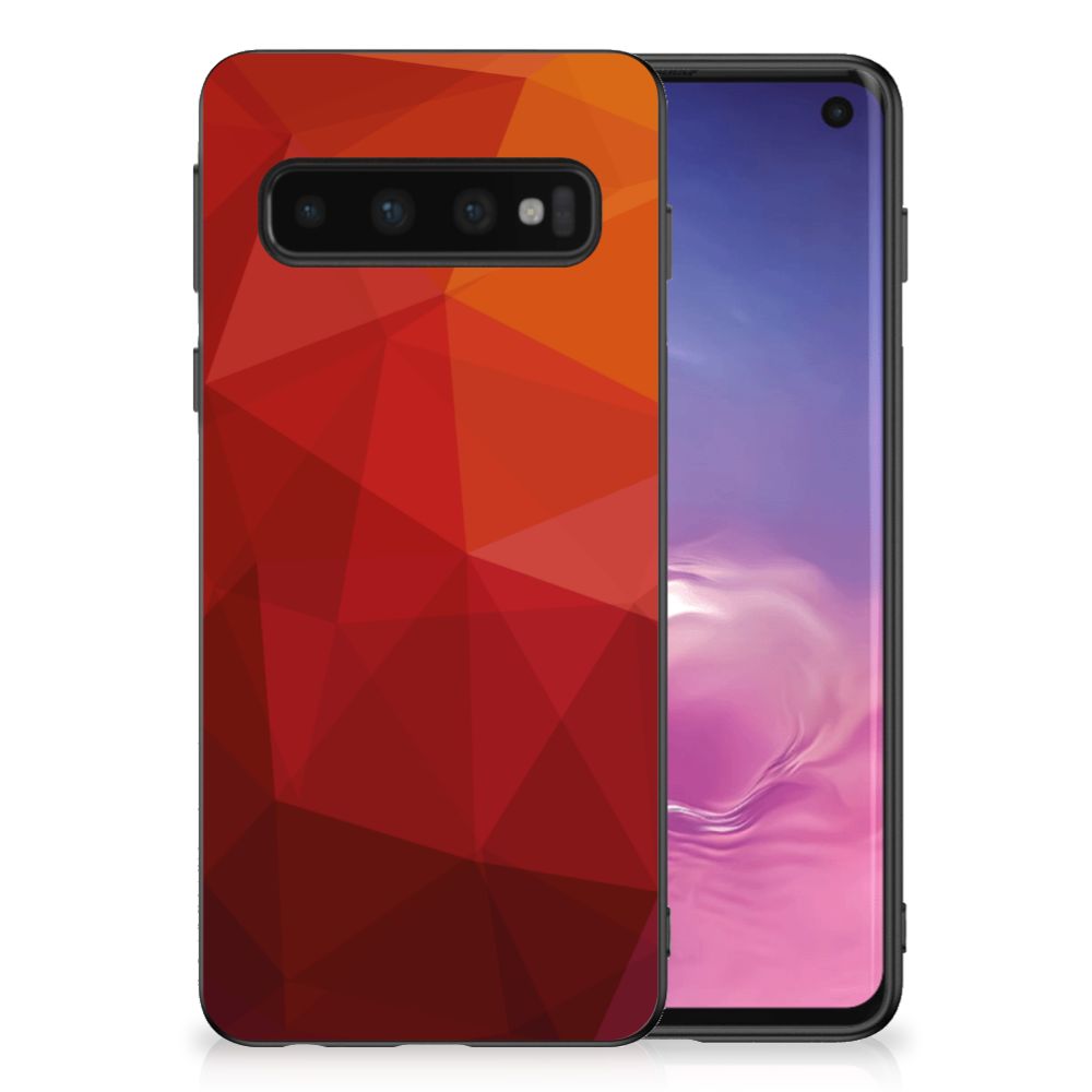 Grip Case voor Samsung Galaxy S10 Polygon Red B2C Telecom