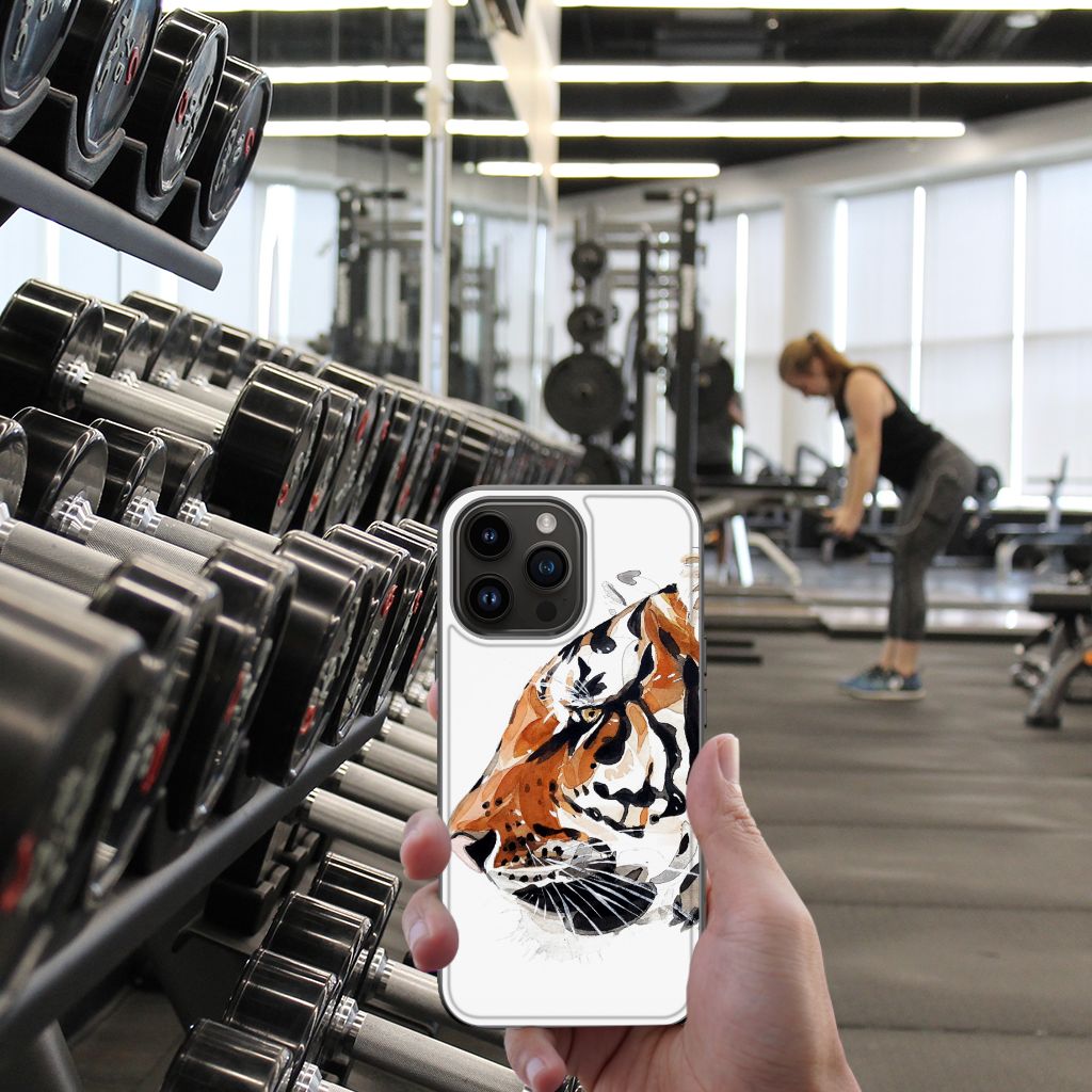 Kleurrijke Telefoonhoesje iPhone 15 Pro Max Watercolor Tiger B2C Telecom