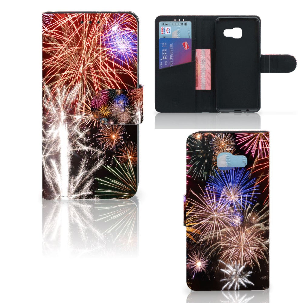 Samsung Galaxy A3 2017 Wallet Case met Pasjes Vuurwerk