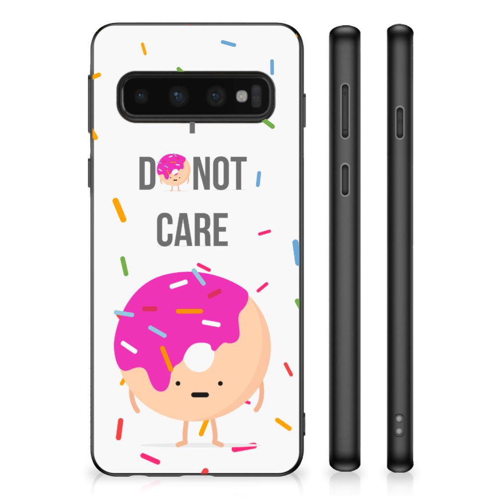 Samsung Galaxy S10 Silicone Case Donut Roze