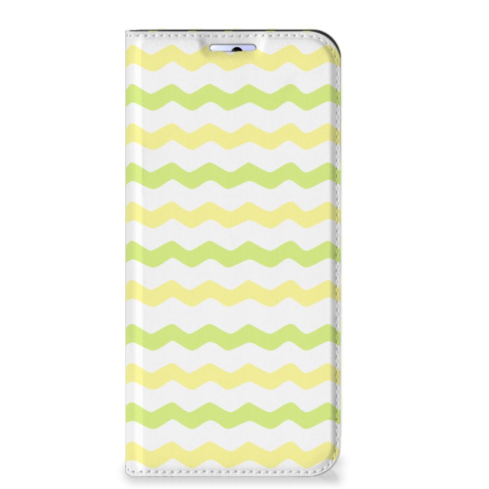 Motorola Moto G31 | G41 Hoesje met Magneet Waves Yellow - B2C Telecom