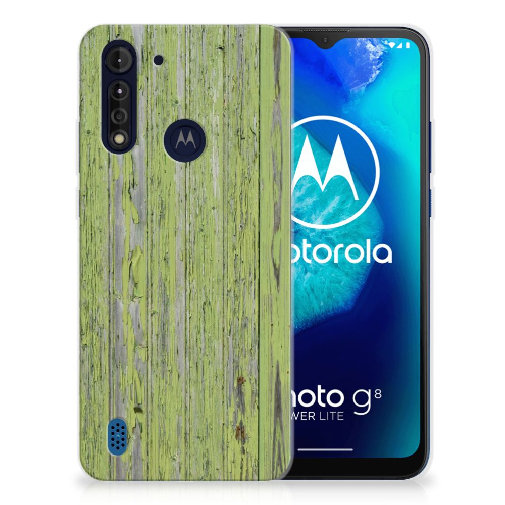 Motorola Moto G8 Power Lite Bumper Hoesje Green Wood B2C Telecom