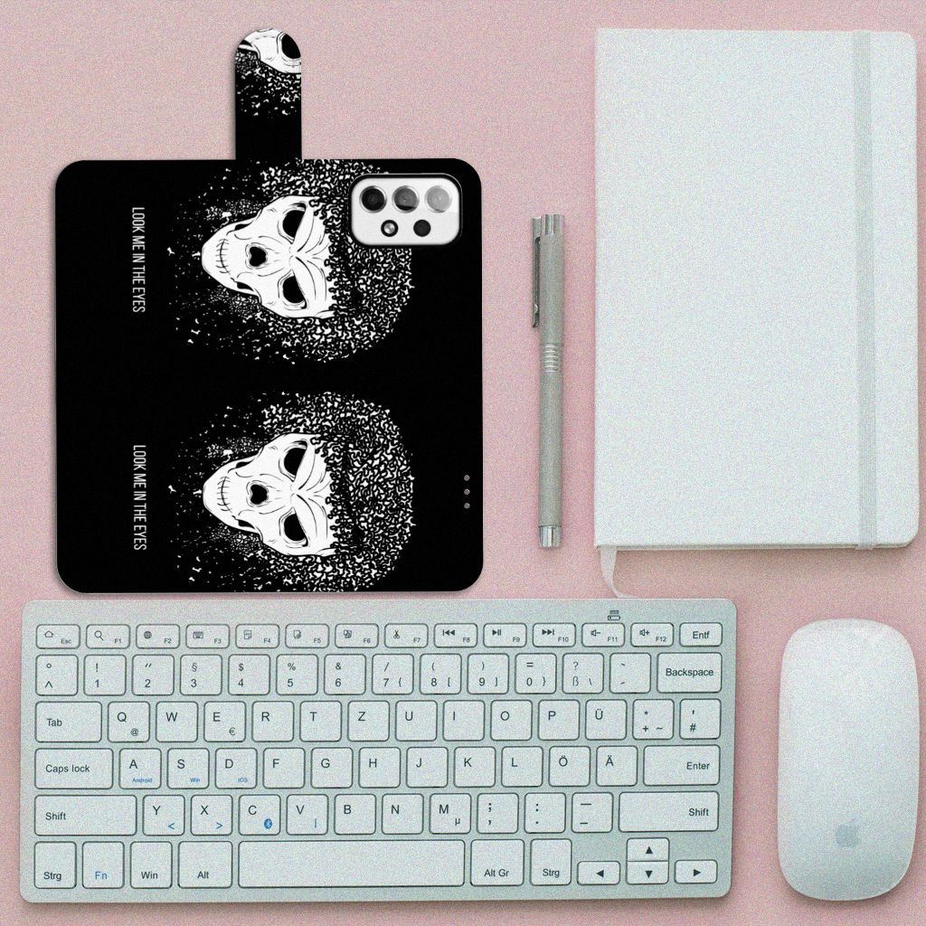 Telefoonhoesje met Naam Samsung Galaxy A73 5G Skull Hair