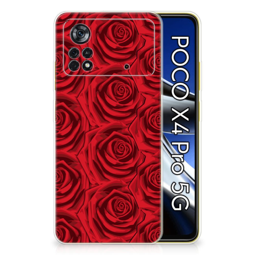 Xiaomi Poco X4 Pro 5G TPU Case Red Roses B2C Telecom