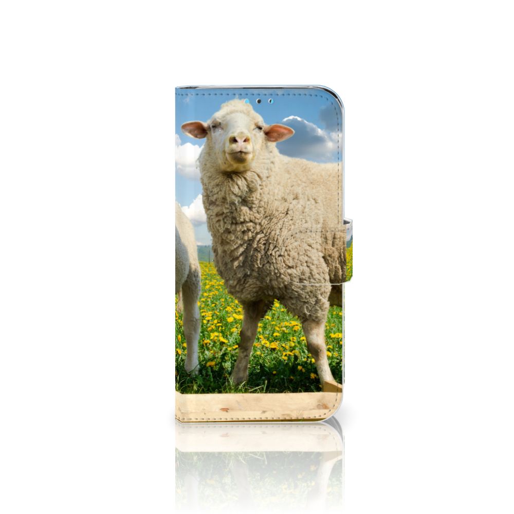 Huawei Y5 (2019) Telefoonhoesje met Pasjes Schaap en Lammetje