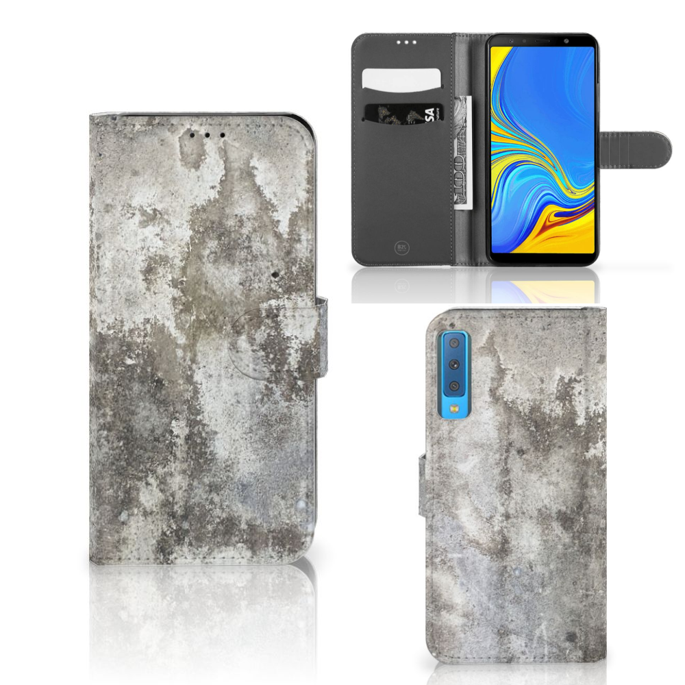 Samsung Galaxy A7 (2018) Bookcase Beton Print