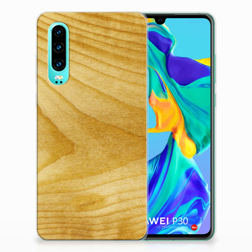 Huawei P30 Bumper Hoesje Licht Hout