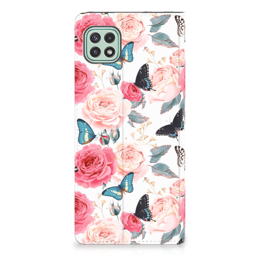Samsung Galaxy A22 5G Smart Cover Butterfly Roses - B2C Telecom