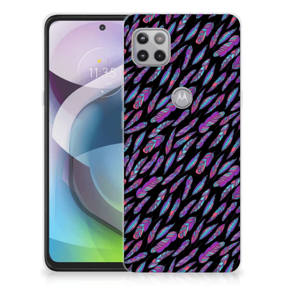 Motorola Moto G 5G TPU bumper Feathers Color