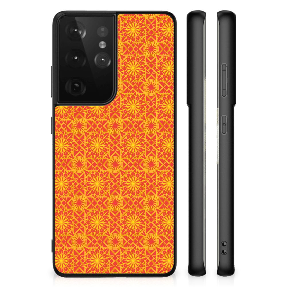Samsung Galaxy S21 Ultra Back Case Batik Oranje B2C Telecom