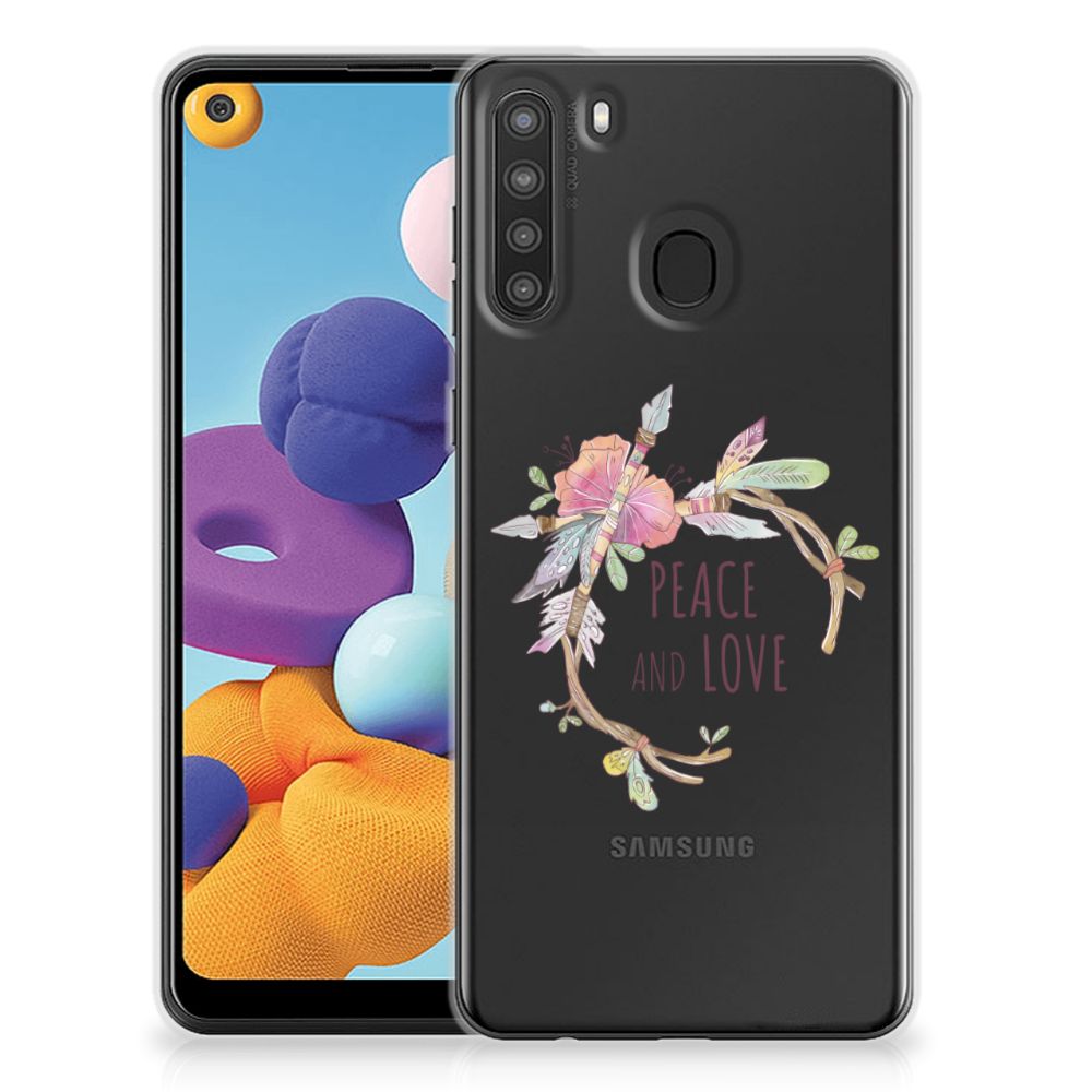Samsung Galaxy A21 Telefoonhoesje met Naam Boho Text B2C Telecom