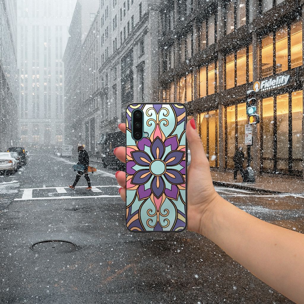 OnePlus Nord CE 5G Bloemen Hoesje Purple Flower B2C Telecom